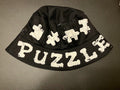 Black Color-On Short Sleeve Puzzle Gang Hat