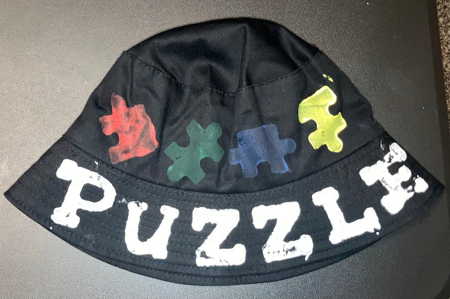 Black Puzzle Gang Hat