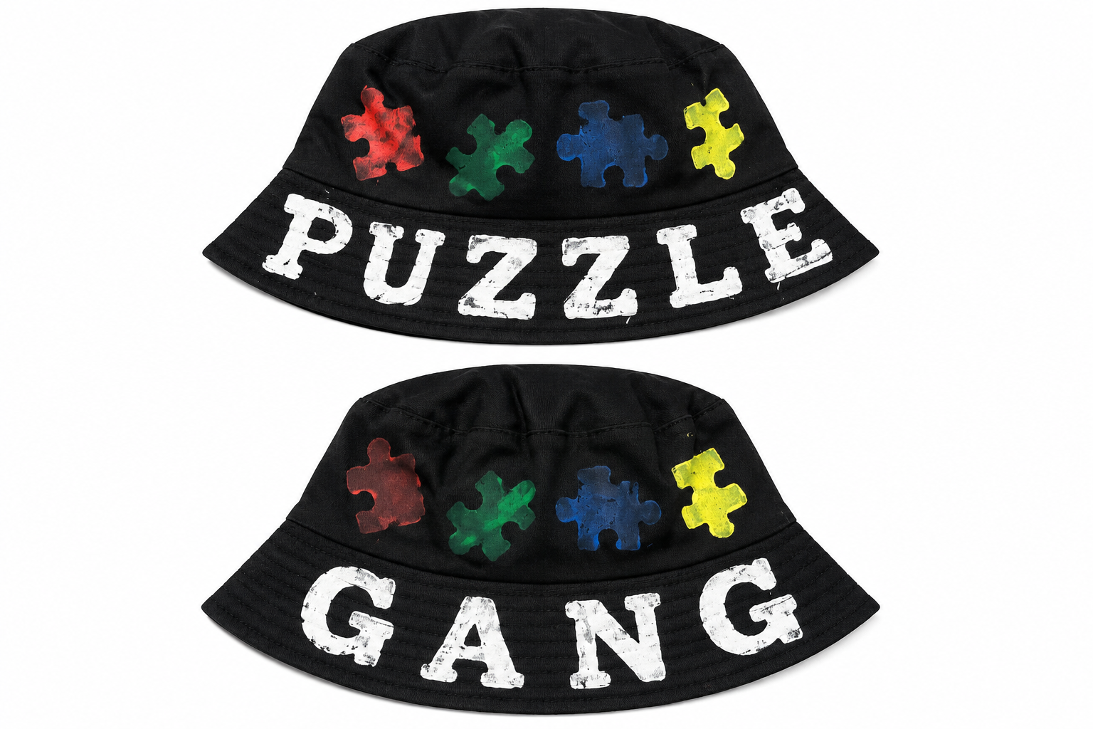 Black Puzzle Gang Hat