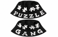Black Color-On Short Sleeve Puzzle Gang Hat