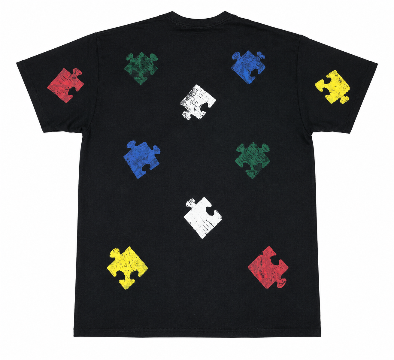 Black Short Sleeve Puzzle Gang T-Shirt