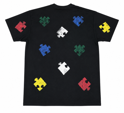 Black Short Sleeve Puzzle Gang T-Shirt